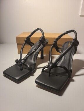 Alohas - Sheila Black High Heel Sandals Womens Size 8.5 (39)